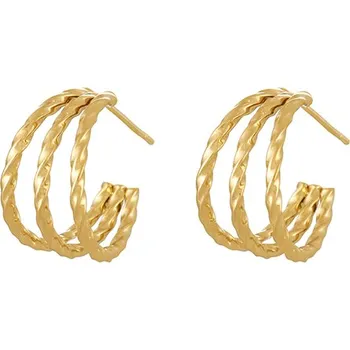 Náušnice Náušnice trojité kroužky zlaté