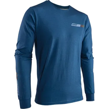 cyklistický dres LEATT Cyklistické triko s dlouhým rukávem - CORE - modrá