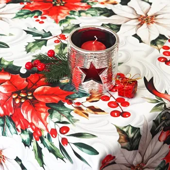 ubrus Ubrusy a běhouny Vánoční růže 75x75 Vypalovaná vlnka