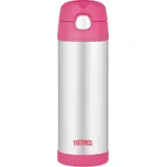 Thermos FUNtainer dětská termoska s brčkem 470 ml - Růžová
