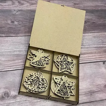 Vánoční ozdoba Home Deco Vánoční ozdoby - Sada Sada 12ks - Střední