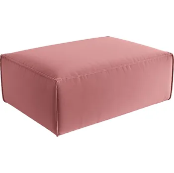 Taburet Cosmopolitan Design Růžová sametová podnožka Mackay 100 x 69 cm
