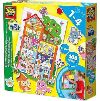 omalovánky SES Můj první plakát s nálepkami - Dům