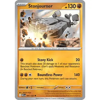 Volný čas Pokémon MEG 081/132 Stonjourner - Mega Evolution Stav: Near Mint, Verze: NORMAL
