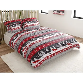 Povlečení Povlečení mikroplyš SNOWY FOREST šedé Rozměr povlečení: 2 ks 70 x 90 cm | 200 x 220 cm, 140x200 / 70x90 cm, 140x220 / 70x90 cm, 200x220 + 2 polštáře 70x90 cm