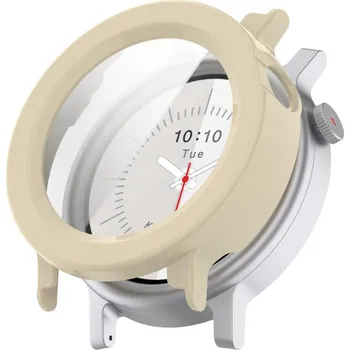 Příslušenství k chytrým hodinkám VSECHNONAMOBIL 124191 PC FULL COVER Plastový kryt se sklem pro CMF Watch 3 Pro IVORY