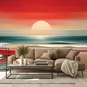 Tapeta Dovido Samolepící tapeta abstraktní západ slunce nad oceánem