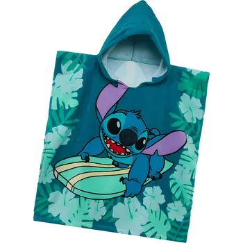 Dětské pončo Disney 60x120 cm - Stitch na surfu