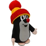 Krtek s kulichem červeno-žlutým stojící 28cm