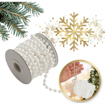 Vánoční dekorace ostatné vánoční girlanda 5 m bílá