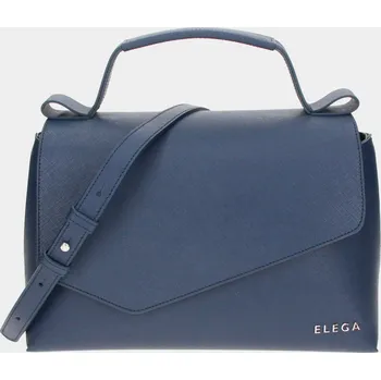 Klopnová kabelka Tři generace modrá/stříbro