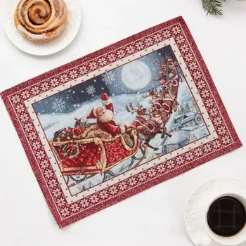 prostírání Vánoční prostírání s motivem Santa na saních 35x45 cm