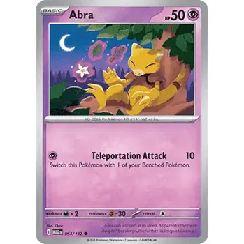 Volný čas Pokémon MEG 054/132 Abra - Mega Evolution Stav: Near Mint, Verze: NORMAL