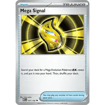 Sběratelská karetní hra Pokémon MEG 121/132 Mega Signal - Mega Evolution Stav: Near Mint, Verze: NORMAL