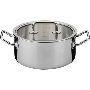 Hrnec Spring Nízký kastrol se skleněnou poklicí Brigade Basic, 20 cm