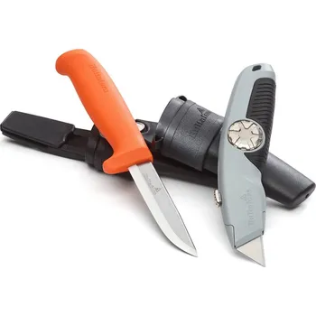 Pracovní nůž HULTAFORS HVK řemeslnický nůž a URA univerzální nůž v dvojitém pouzdře