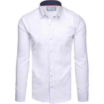 Pánská košile Pánská košile s dlouhým rukávem bílá