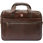 Pánská kožená business taška (aktovka) Nordee no. S137 tmavěhnědá na notebook | KabelkyproVas.cz