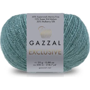 Galanterie Příze Exclusive Gazzal 9935 modrozelená