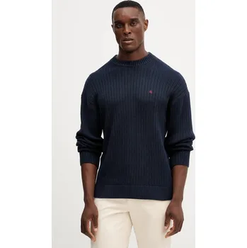 Pánský svetr Bavlněný svetr Calvin Klein Jeans LV04RD314G námořnická modř 59X, vel. S