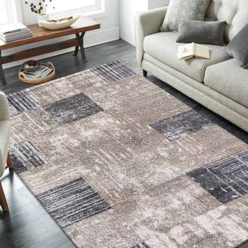 Koberec Moderní koberec Panamero - hnědý s geometrickým vzorem Šířka: 80 cm | Délka: 150 cm