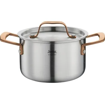 Spring Hrnec s poklicí Gourmet, 16 cm, růžovozlatá