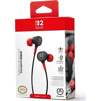 Sluchátka PowerA Wired Earbuds - Nintendo Switch 2 - Black