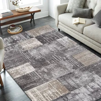 Koberec Moderní koberec Panamero - šedý s geometrickým vzorem Šířka: 60 cm | Délka: 100 cm