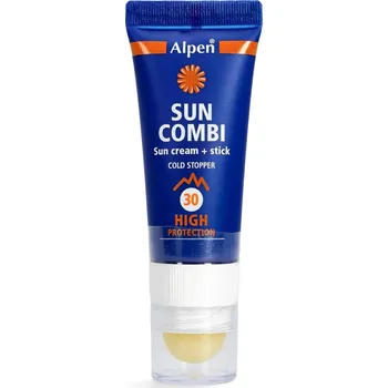 Přípravek na opalování Alpen SUN COMBI 30, krém na obličej + tyčinka na rty