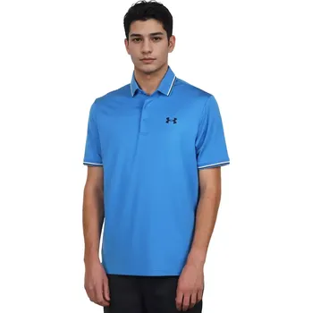Pánské tričko Pánské polo tričko Under Armour Playoff 3.0 Rib Polo velikost XL blue atlantis