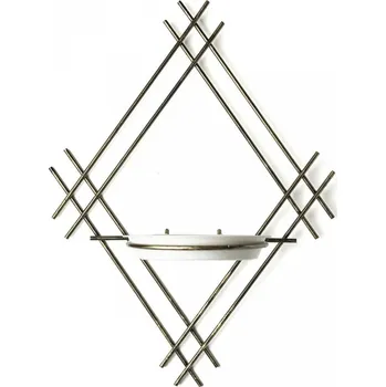 Stojan na květiny Nástěnný květinový stojan LOFT 31 cm zlatý