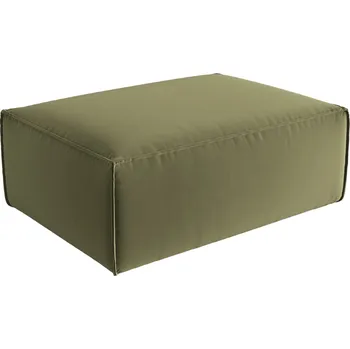 Taburet Cosmopolitan Design Zelená sametová podnožka Mackay 100 x 69 cm