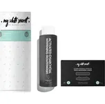 My White Secret Gift Pack My White Secret Whitening Mouthwas Activated Charchoal bělicí ústní voda s aktivním uhlím 250 ml + My White Secret Charcoal and Coconut Oil bělicí pásky na zuby 14 ks