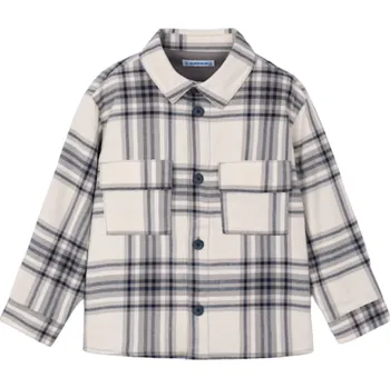 MAYORAL chlapecká košile kostka šedá vel. 134 cm