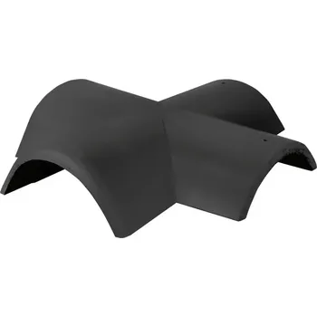 betonová krytina Bramac EU NOVO rozdělovací hřebenáč X s příchytkou břidlicově černá