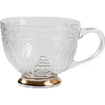 Skleněný šálek vánoční | BARREL XMAS | vzorovaný vánoční stromek | 0.36 | 721021