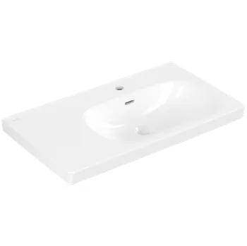 Umyvadlo Villeroy & Boch Skyla - Nábytkové umyvadlo 800x460 mm, pravé, s přepadem, alpská bílá 5A52R101