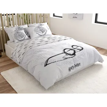 Povlečení Textilomanie Svítící povlečení Harry Potter Vision bílé 70 x 90, 140 x 200 cm zipový uzávěr