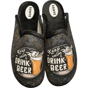 Pánské pantofle Pánské domácí pantofle Santé AB/12031 Black | Botonozka.cz Velikost: 45