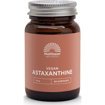 Přírodní produkt Mattisson Vegan Astaxanthin 8 mg - 60 kapslí