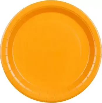 Talíř Papírové talíře oranžové 18 cm – 6 ks