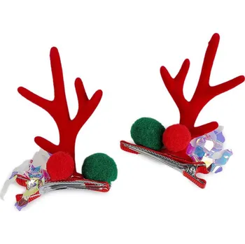 Párty sponky do vlasů vánoční - červená