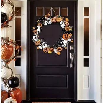 Dekorace na dveře - HALLOWEEN - VĚNEC (Značka: GUANGDONG )