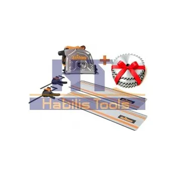 Okružní pila SET Ponorná pila TRITON 185 mm, 1400 W s 2x vodící lištou a 3ks kotoučů