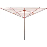 Erga Garden 5000, volně stojící 4-ramenný zahradní sušák na prádlo 200x200x195 cm, stříbrná-červená, ERG-SEP-10SUSOGRGAR50 196859806