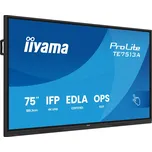 iiyama TE7513A-B1AG 75palcový iiWare21E EDLA -Google-GMS-aplikace Android 14 8/128GB 40Bodů PureTouch IR+ 3840x2160 UHD IPS