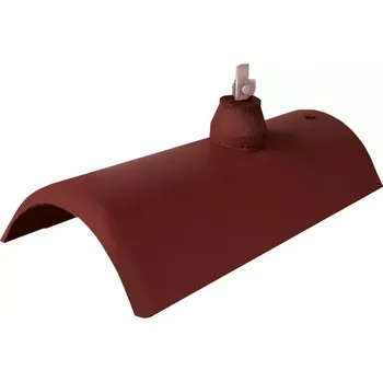 Střešní krytina Bramac EU NOVO hromosvodový hřebenáč s příchytkou červenohnědá