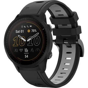 VSECHNONAMOBIL 123117 SPORTY Vyměnitelný silikonový řemínek Garmin Forerunner 955 BLACK-GREY