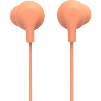 Sluchátka Hama USB-C sluchátka s mikrofonem Curly, špunty, oranžová