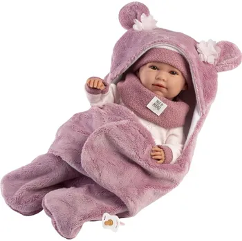 Panenka Llorens 74130 NEW BORN - realistická panenka miminko se zvuky a měkkým látkovým tělem - 42 cm
